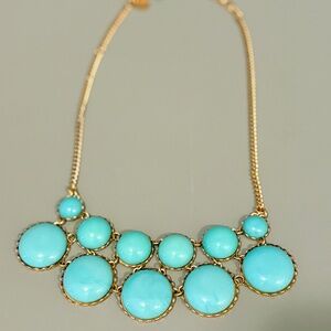 Loren‎ Hope Turquoise & Gold-Tone Statement Necklace - Bold Elegant Design
